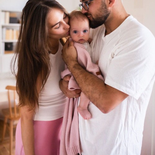 Kocyk merino amori amori Kyoto 80x100 różany