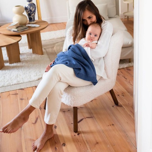 Kocyk merino amori amori Kyoto 80x100  jagodowy