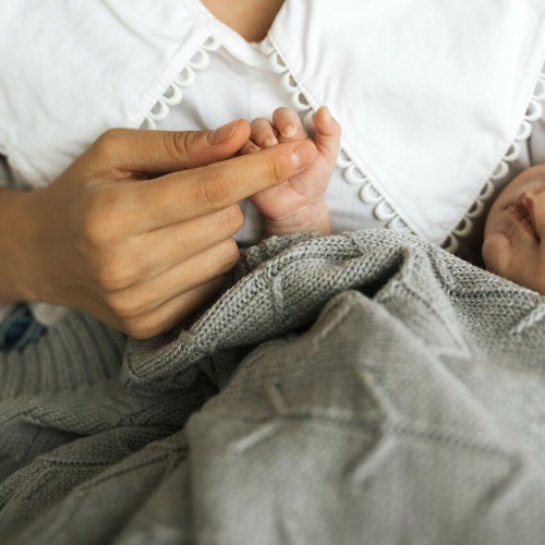 Kocyk merino amori amori Kyoto 80x100 jasno szary