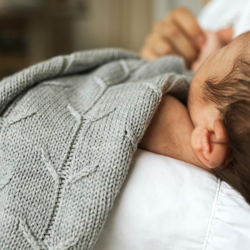 Kocyk merino amori amori Kyoto 80x100 jasno szary