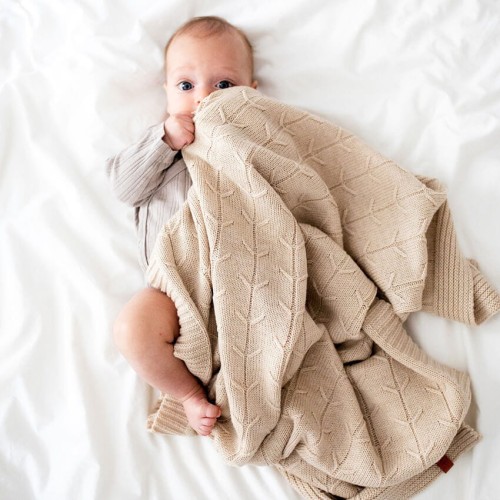 Kocyk wełna Merino Malmo oat yarnami