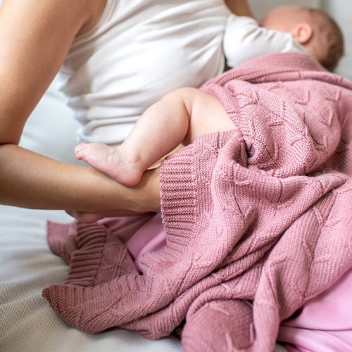 Kocyk wełna Merino Malmo różany yarnami