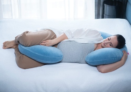 Poduszka ciążowa premium niebieska Motherhood
