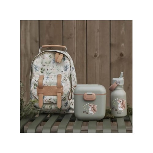 Zestaw 3w1 Plecak Hazy Jade MINI, Butelka 350 ml i Lunchbox Elodie Details