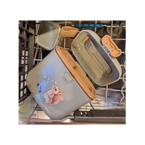 Zestaw 3w1 Plecak Hazy Jade MINI, Butelka 350 ml i Lunchbox Elodie Details