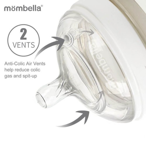 Butelka antykolkowa dla noworodka ivory silikonowa 210ml Mombella