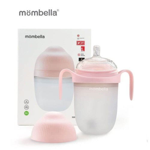 Butelka antykolkowa dla noworodka roze silikonowa 300ml Mombella