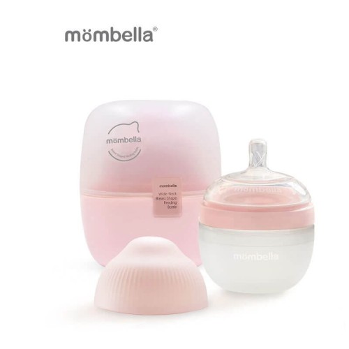 Butelka antykolkowa dla noworodka rozy silikonowa 120ml Mombella