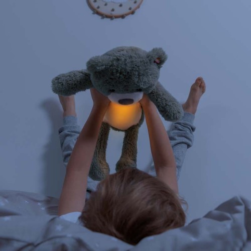 Trener snu i szumiąca przytulanka miś Brody pink Zazu