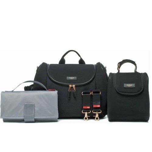 Plecak dla mamy Poppy Black Luxe Storksak