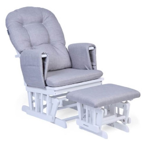 Fotel pływający z podnóżkiem white grey Childhome