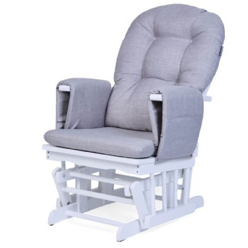 Fotel pływający z podnóżkiem white grey Childhome