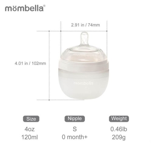 Butelka antykolkowa dla noworodka ivory PPSU 120ml Mombella