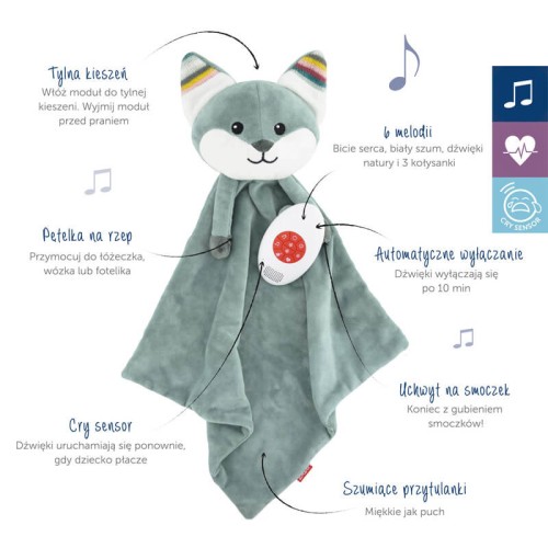 Zazu FELIX funkcje Szumiąca Przytulanka Lis