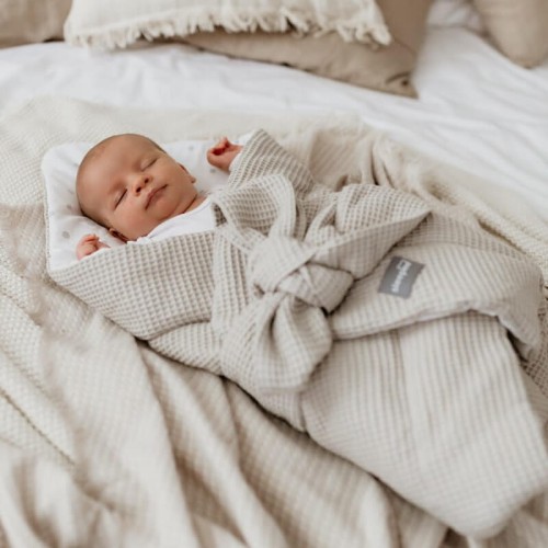Rożek niemowlęcy wafelek beż Sleepee