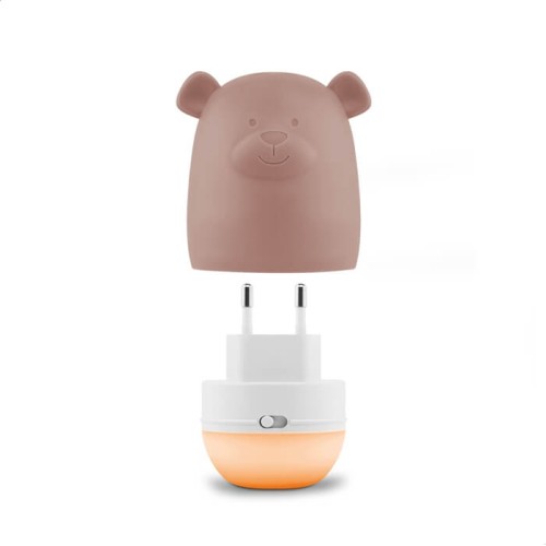 Lampka nocna dla dzieci do kontaktu brown Benny Zazu