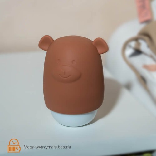 Lampka nocna dla dzieci do kontaktu brown Benny Zazu
