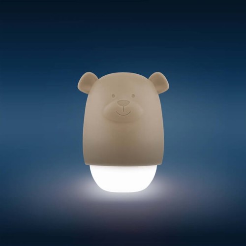 Lampka nocna dla dzieci do kontaktu taupe Benny Zazu
