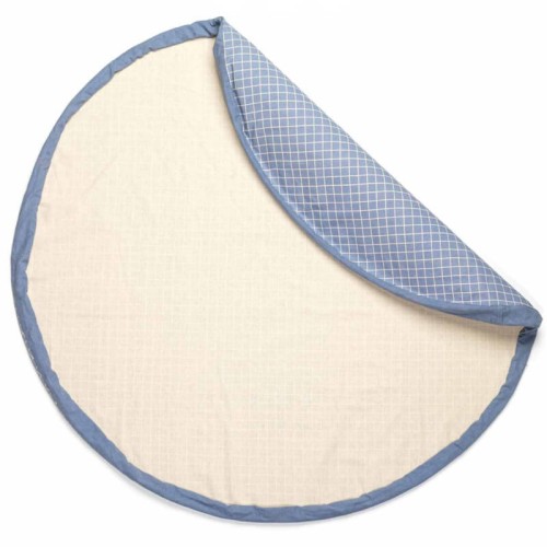 Worek i mata do zabawy 2w1 Organic Grid Blue Play&Go