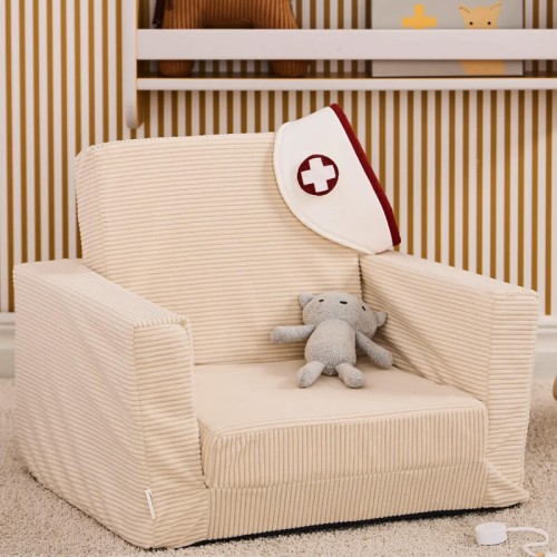 Fotel rozkładany off white Kids Concept