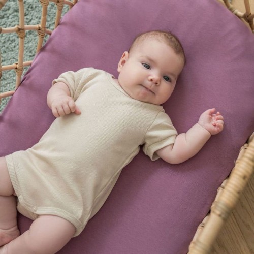 Poofi Prześcieradło do wózka Organic fiołek