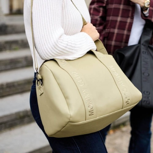 Torba dla mamy skóra wegańska leather green Childhome