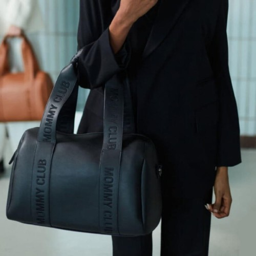 Torba do wózka Mommy Club Vegan leather black Childhome