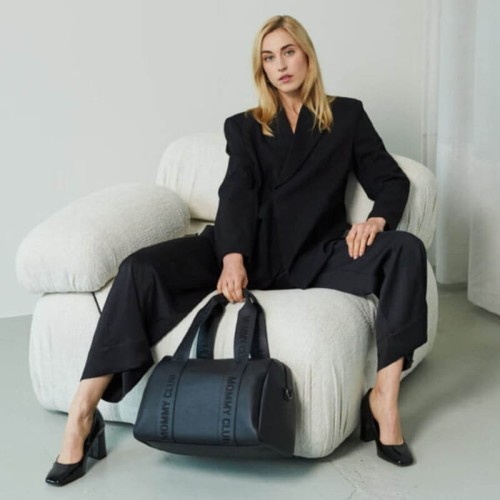 Torba do wózka Mommy Club Vegan leather black Childhome