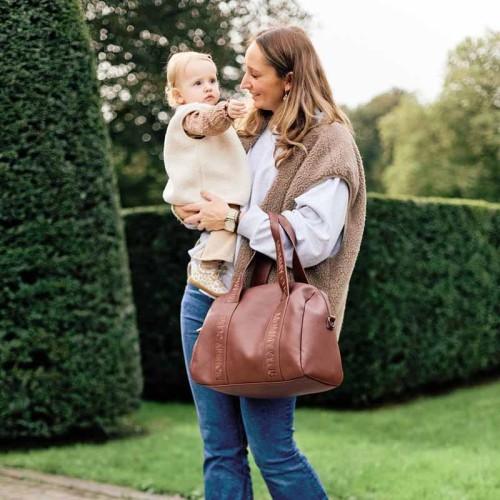 Torba dla mamy do wózka Mommy Club Vegan dark brown Childhome