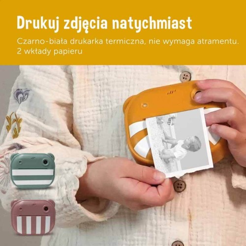Aparat cyfrowy dla dzieci z drukarką Blue Zazu Fun