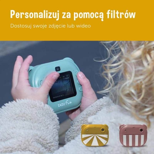 Aparat cyfrowy dla dzieci z drukarką Blue Zazu Fun