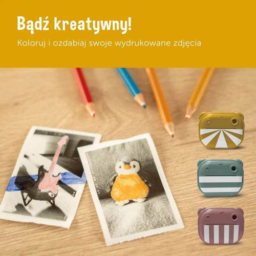 Aparat cyfrowy dla dzieci z drukarką Blue Zazu Fun