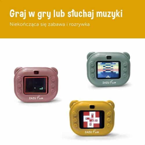 Aparat cyfrowy dla dzieci z drukarką Blue Zazu Fun