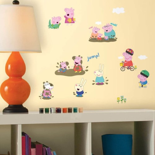 Naklejka świnka Peppa i przyjaciele RoomMates