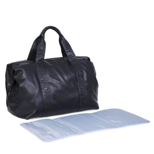 Torba Mommy Bag Vegan Leather Black Childhome