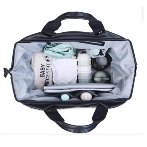 Torba Mommy Bag Vegan Leather Black Childhome