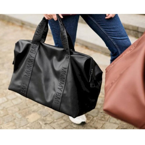 Torba Mommy Bag Vegan Leather Black Childhome