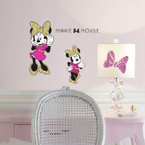 Naklejki myszka Minnie brokat RoomMates