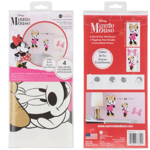 Naklejki myszka Minnie brokat RoomMates