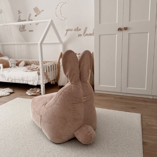 Pufa Funny Bunny sztruksowa różowa The Brooklyn Kids