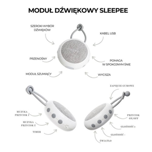Gniazdko niemowlęce modularne 3 w 1 z modułem źwiękowym Sleeppe