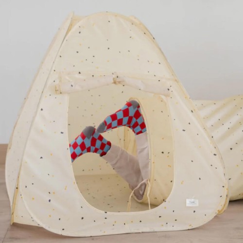 3 Sprouts Zestaw namiotów dla dzieci z  tunelem 3 w 1 Terrazzo Beige