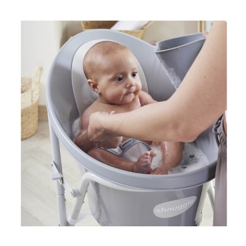 Shnuggle Wanienka dla Niemowlaka z Odpływem Baby Pebble Grey