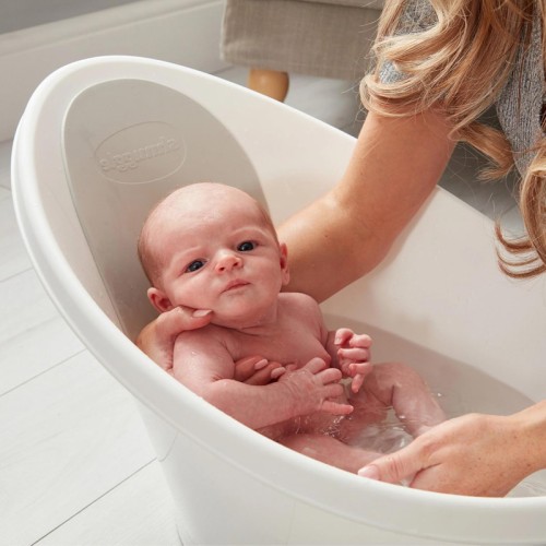 Shnuggle Wanienka dla Niemowlaka z Odpływem Baby Grey