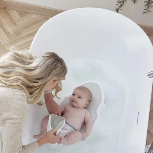 Leżaczek do kąpieli noworodka w wannie Blossom Shnuggle