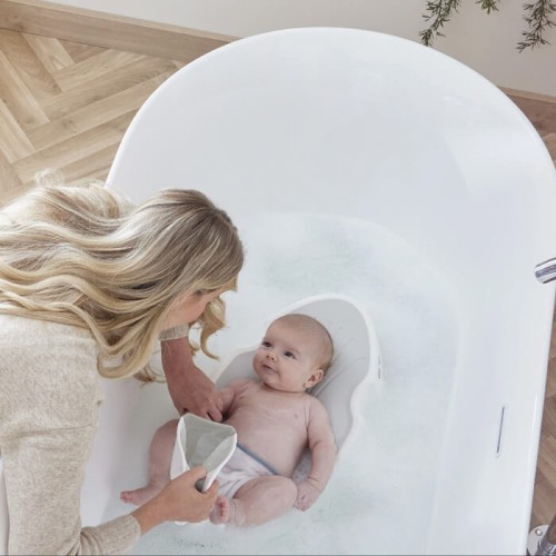 Leżaczek do kąpieli noworodka taupe Shnuggle