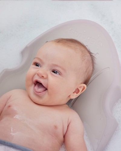 Leżaczek do kąpieli noworodka taupe Shnuggle