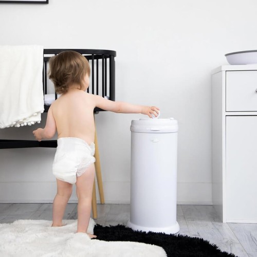 Ubbi Stalowy Kosz na Pieluchy Matte White