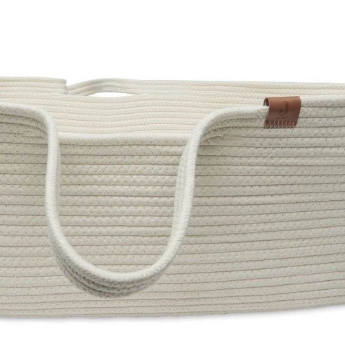 Kosz Mojżesza pleciony wygodne uchwyty  Natural Jollein