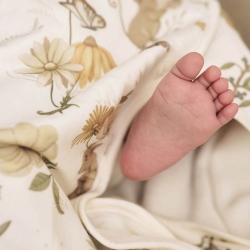 Ręcznik dla niemowlaka bawełna jersej Dreamy Mouse Jollein